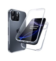 Apple iPhone 16 PRO Kılıf Şeffaf 360 Ön Arka Korumalı Silikon