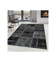 Rovigo Home Dijital Baskı Yıkanabilir Kaymaz Taban Salon Halısı RVG0285-HT922 (Siyah)