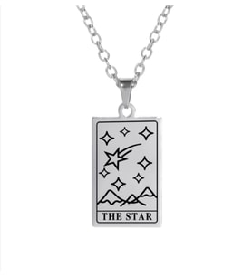 Gümüş  Tarot The Star Kolye