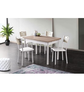SMART MASA, SMART SANDALYE, CORDOBA BEYAZ, 110x70