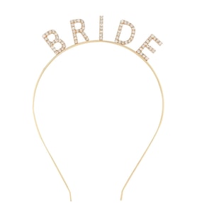 Altın Gold Renk Bekarlığa Veda Kristal Taş Bride Tacı İthal 16x10 cm