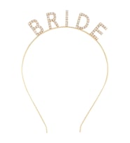 Altın Gold Renk Bekarlığa Veda Kristal Taş Bride Tacı İthal 16x10 cm