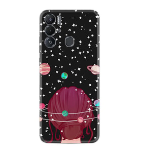 Tecno Pova Neo Kılıf Resimli Desenli Baskılı Silikon Space Woman 1311