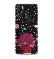 Tecno Pova Neo Kılıf Resimli Desenli Baskılı Silikon Space Woman 1311