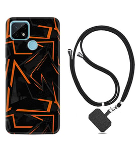 Realme C11 C21 C21Y C25Y C11 2021 Kılıf Boyun Askılı Silikon Zigzaglar 1651