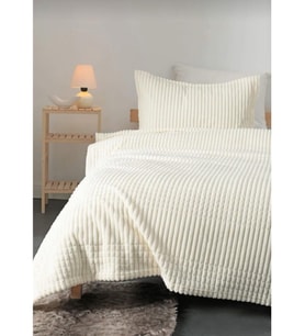Merinos Modern Line 3 Parça Battaniye Seti 220 x 240 (Kemik)