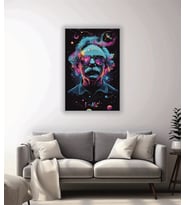 Neon Bilim Temalı Cam Tablo