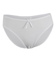 12 Adet Yıldız Kadın Likralı Bambu Bikini Külot (Beyaz)