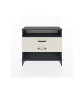 Arges Şifonyer Tek Raflı 2 Çekmeceli 88x30x80 Antrasit-Aytaşı