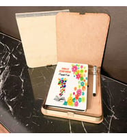 Türkçe Öğretmeni Ahşap Kutulu Defter Kalem Set 004