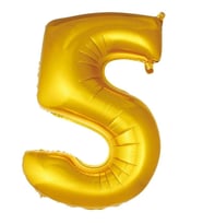 Gold 5 Rakam Folyo Balon 36 cm 1Adet