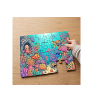 Sualtı Canlıları Tasarımlı 24 Parça Ahşap Çocuk Puzzle