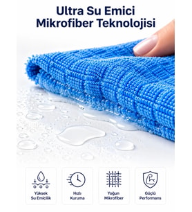 40x40 Mikrofiber Temizlik Bezi İz Bırakmayan Cam Ayna Mobilya Mutfak Temizlik Bezi