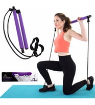 Taşınabilir Pilates Stüdyosu Çok Amaçlı Egzersiz Aleti Multifonksiyonel Set (Mor)