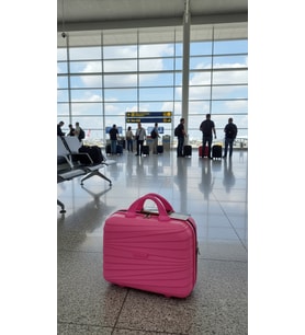 Lüks Koruma Pembe Makyaj Çantası – Darbelere Karşı Yerli Üretim