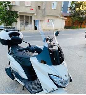 MOTOCAM Suzuki Burgman Street EX 125 Ön Cam 2023-2026 Model 62cm Şeffaf Renkli 4mm