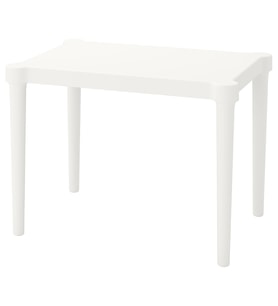 Çocuk Oyun Masası,Dikdörtgen Beyaz Renk MeridyenDukkan 58x42x43 cm İç-Dış Mekan Kullanımı Çocuk Masası