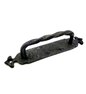Antika Tarz Dekoratif Pirinç Burgulu Çekme Kol - 205x33 mm, Oksit