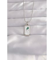 316L Çelik Gümüş Renk Beyaz Mineli Tarot Kolye (Karışık)