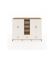 Hyperion Dolap 12 Raflı 3 Çekmeceli 4 Kapaklı 220x44x163 Çam-Aytaşı