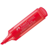 Faber Castell Fosforlu Kalem Şeffaf Gövde Kırmızı