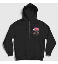 Presmono Unisex Siyah Stardust Crusaders Anime Jojo Fermuarlı Kapüşonlu Sweatshirt 327340tt