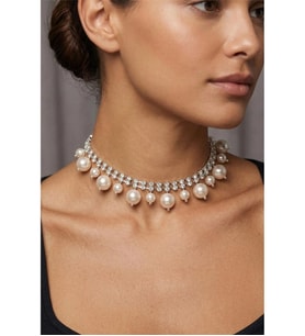 İNCİLİ TAŞLI CHOKER TASMA KOLYE