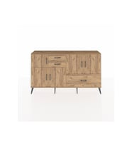 Arges Konsol 5 Raflı 3 Çekmeceli 5 Kapaklı 176x30x99 Çam-Çam
