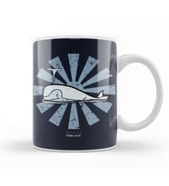 Moby Dick Retro Japanese Kupa Bardak Porselen