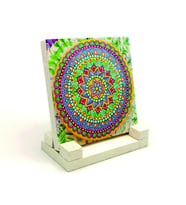Mandala DesenBaskılı Doğaltaş Masaüstlük