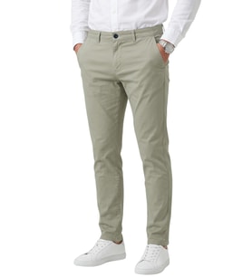 DeepSEA Erkek Yeşil Slim Fit Pamuklu Likralı Chino Spor Pantolon 2601745