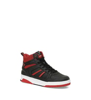 Kinetix RAYBERT PU HI 4PR Siyah Erkek High Sneaker SİYAH KIRMIZI