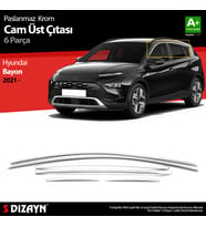 Hyundai Bayon Krom Cam Üst Çıtası 6 Prç. 2021-2024