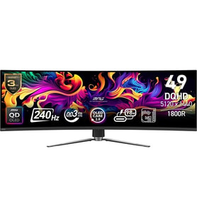 MSI 49 QD-OLED MPG 491CQPX 003MS 240HZ HDMI-DP USBC KAVISLI GAMING MONİTÖR 5120X1440