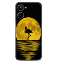 11 Pro Kılıf Silikon Desen Özel Seri Ay ve Flamingo 1775