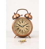 Eterna Bell Vintage Metal Çalar Saat & Premium Masaüstü Dekoratif Obje (22X16 Cm)