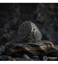 Akik Taşlı Gümüş Erkek Yüzük