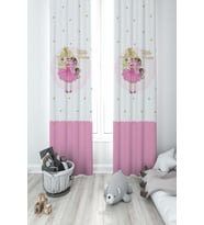 MEKTA HOME BEBEK VE ÇOCUK ODASI Little Princess Desenli 2 Kanat Fon Perde