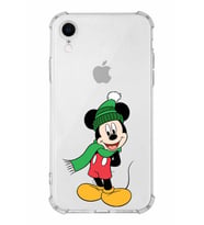 Apple iPhone XR Uyumlu Köşe Korumalı Antişok  Kapak Mickey Mouse Tasarımlı Şeffaf  Kılıf