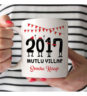 Kişiye Özel Mutlu Yıllar İsme Özel Kupa Bardak