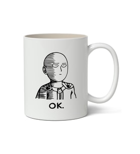 One Punch Man - Saitama Ok Anime Baskılı Beyaz Kupa Bardak