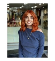 Bakır Kısa Dalgalı Peruk Model