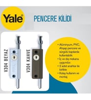 Yale V304 Pencere Kapı Emniyet Kilidi Kahverengi