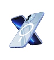 Apple iPhone 12 Uyumlu Kılıf Wireless Şarj Özellikli Zore Krom M-safe Silikon Kapak (Lila)