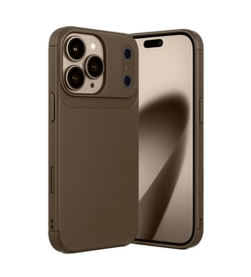 Apple İphone 17 Pro Max Auto Focus Karbon Kapak - Kahverengi