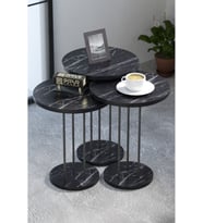Zigon Sehpa Terra 3 Lü Set Traverten