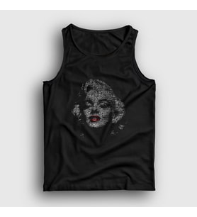 Presmono Unisex Siyah Face Marilyn Monroe Atlet 39011tt