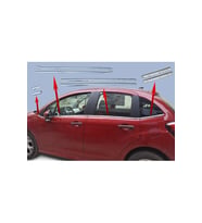 CITROEN C3 UYUMLU 2009 -2015 HB/SEDAN CAM ÇITASI 8 PARÇA PASLANMAZ KROM