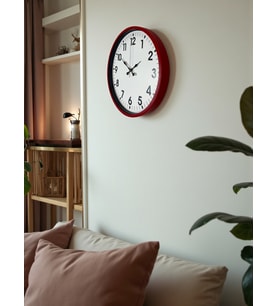 36 Cm Standart Kırmızı Duvar Saati