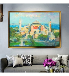 Altın Çerçeveli dekoratif tablo l291 (Gold)